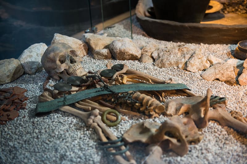 Algunas de las piezas presentadas en el museo Salzwelten, Austria.