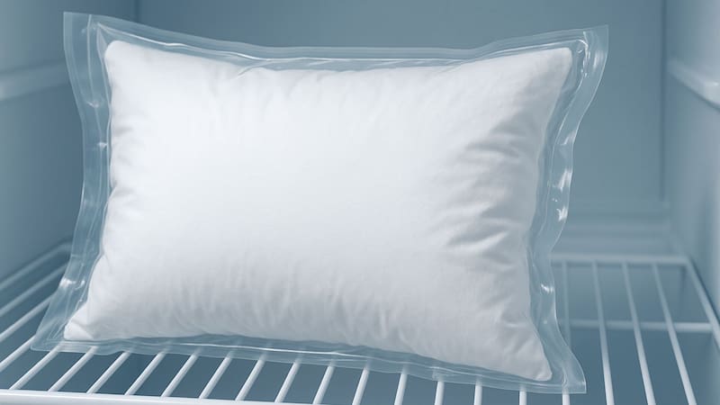 Meter las almohadas en el freezer una vez por semana ayuda en la higiene de la cama (Foto: IA)