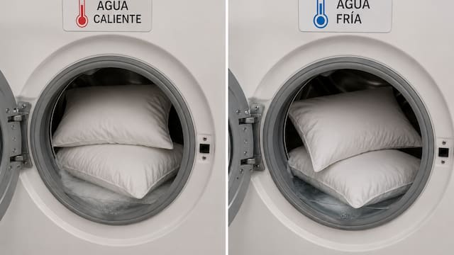 Lavar las almohadas en agua fría o en agua caliente: cuál es la forma correcta y por qué recomiendan hacerlo solo de esta manera