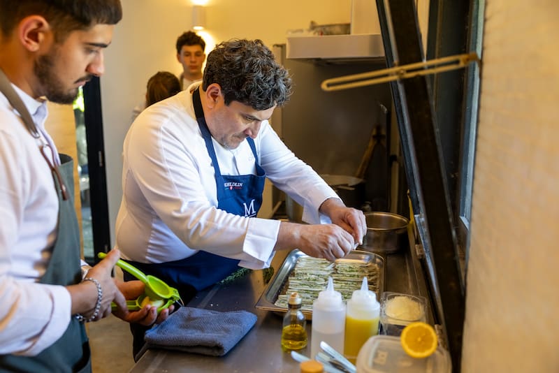 Platos exclusivos de Colagreco para los empresarios en Uruguay