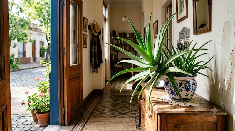 Colocar una hoja de aloe vera cerca de la entrada: para qué sirve y por qué muchos lo recomiendan.