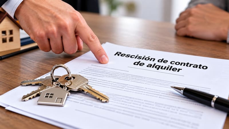 Rescisión de un contrato de alquiler.