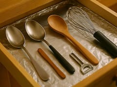 Poner papel aluminio en los cajones de cocina: para qué sirve y por qué se recomienda