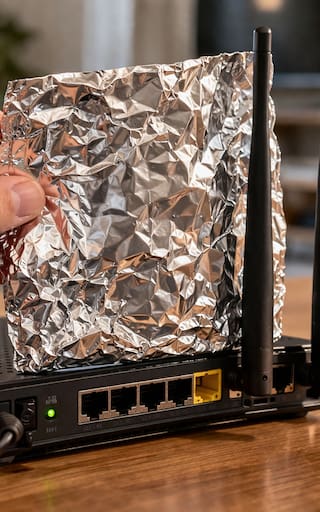 El truco con papel aluminio en el router que cada vez más gente usa en casa