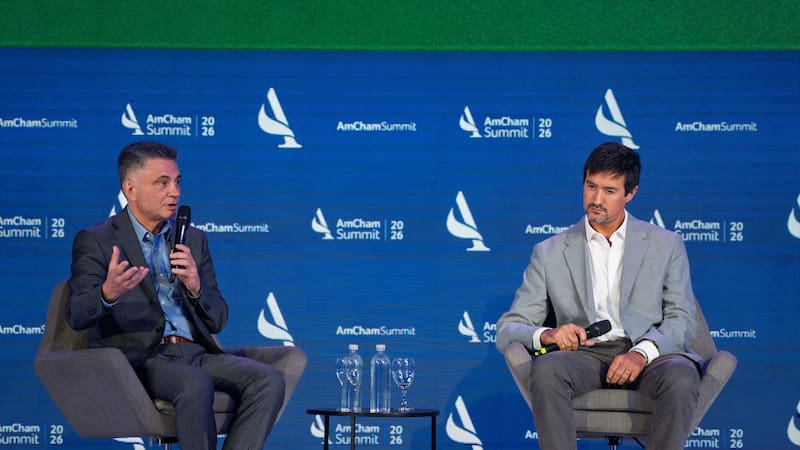 Fernando García Cozzi, presidente de Cargill en Argentina y Juan Lariguet, presidente de Corteva Argentina