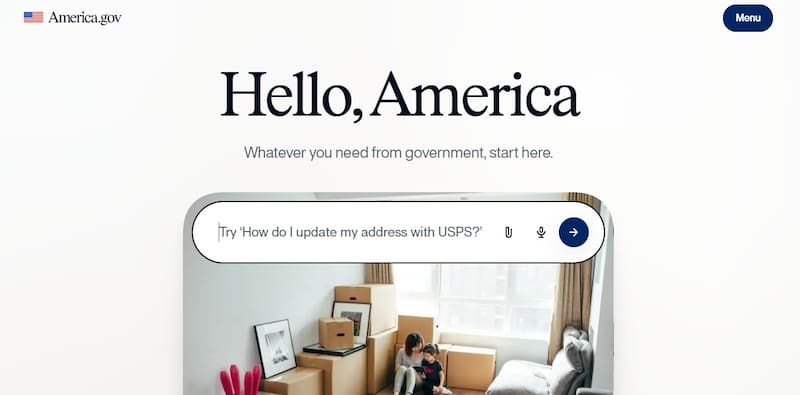 El sitio web que se presentó al público el martes 29 de septiembre puede utilizarse para realizar preguntas y obtener respuestas basadas en información oficial, sin tener que buscar por separado en las páginas web de las agencias. Captura de pantalla - Home