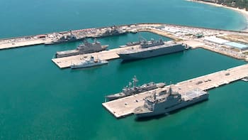 Amplían una importante base naval que será clave para la Armada nacional y recibirá a las fuerzas de Estados Unidos