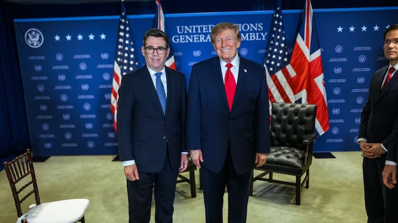 Andy Burnham y el presidente norteamericano Donald Trump abordaron la situación de las Islas Malvinas en su reunión en Nueva York (Fuente: Casa Blanca).