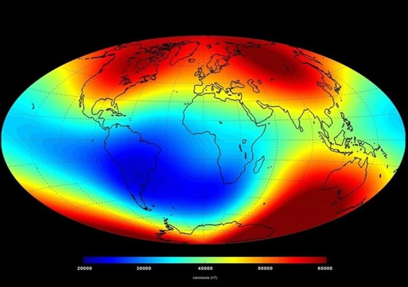 Anomalía magnética.