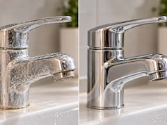 El método del papel de cocina con vinagre para eliminar las manchas blancas de agua en las canillas