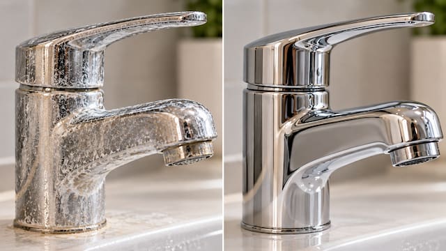 El método del papel de cocina con vinagre para eliminar las manchas blancas de agua en las canillas
