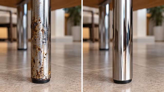 Las manchas de óxido en los objetos cromados pueden eliminarse con dos elementos que casi todos tienen en casa: el paso a paso para recuperar su brillo