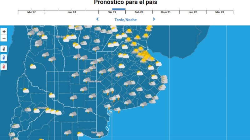Anunciaron lluvias intensas y tormentas eléctricas en Buenos Aires por 72 horas: qué zonas están bajo riesgo. Foto: SMN