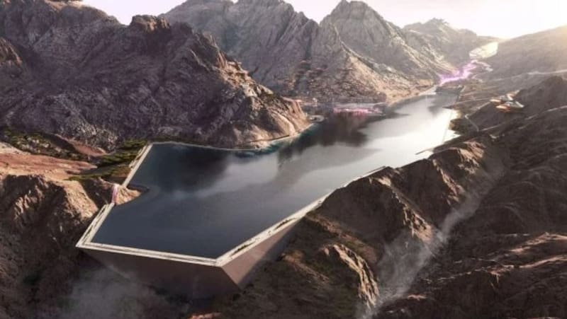 El lago estará ubicado en Trojena, donde también se desarrolla una estación de esquí en el desierto. Imagen: archivo.