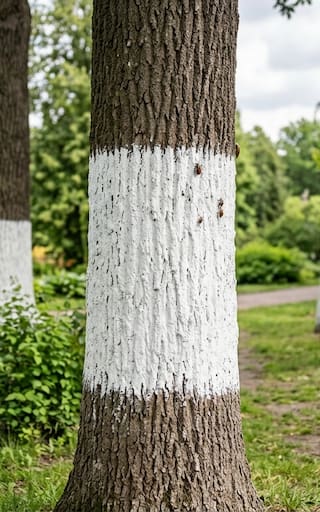 Pintar de blanco la mitad del tronco de los árboles: para qué sirve y por qué recomiendan hacer de esta única manera