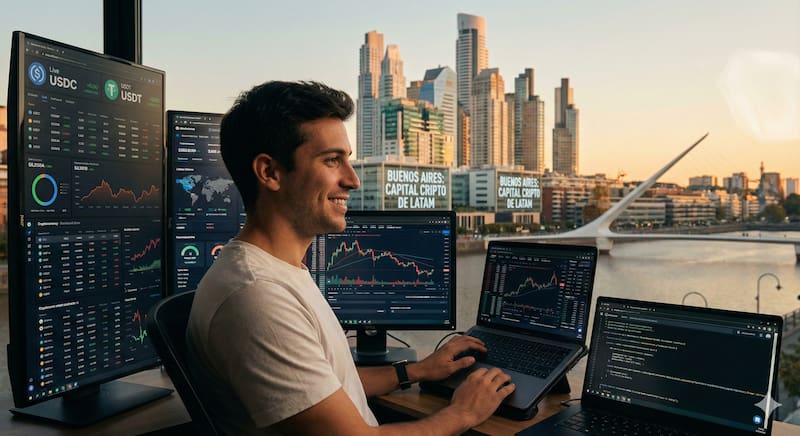 Buenos Aires se consolida como hub regional de exportación del talento digital: el 98% elige cobrar en criptomonedas.