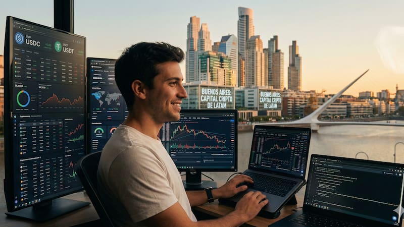 Buenos Aires se consolida como hub regional de exportación del talento digital: el 98% elige cobrar en criptomonedas.
