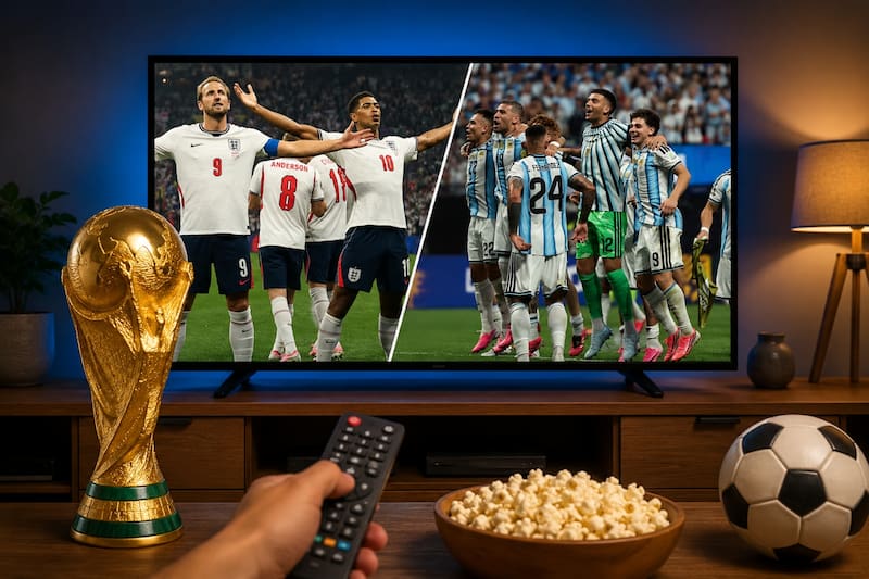 La semifinal de Argentina vs. Inglaterra se jugará a las 16:00 (hora Argentina) del miércoles 15 de julio. (Imagen ilustrativa creada con IA)