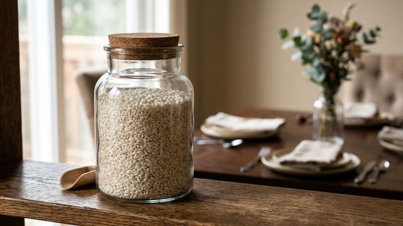 Colocar un frasco de arroz sobre un estante del comedor: para qué sirve y por qué hacerlo antes del 1 de agosto.