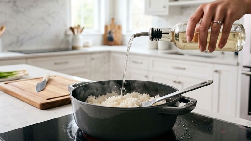 Añadir una cucharada de vinagre al arroz: para qué sirve y por qué lo recomiendan los chefs japoneses.