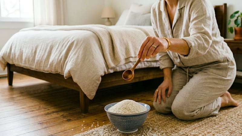 El ritual del arroz bajo la cama. Foto: Gemini.