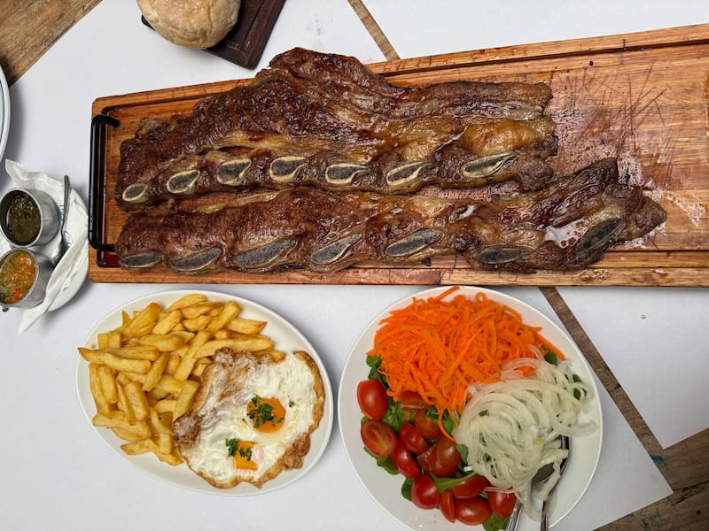 Asado banderita en La Dorita.