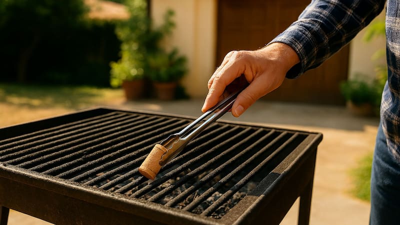 Fregar un corcho por la parrilla: para qué sirve y por qué lo recomiendan antes de hacer el asado