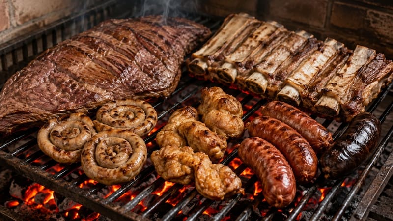 El orden exacto para el asado: cuándo poner la carne, los chorizos, las mollejas, los chinchulines y la morcilla en la parrilla.