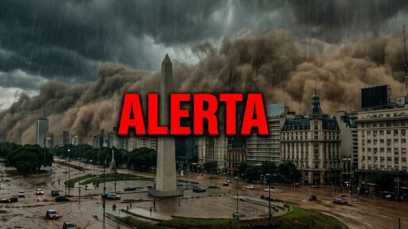 Así será el “tormentón de barro” que llegará a Buenos Aires.