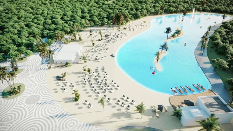 Así será la nueva playa artificial que estará a menos de 1 hora de Madrid: tendrá un parque acuático y actividades deportivas. Foto: Alavera beach