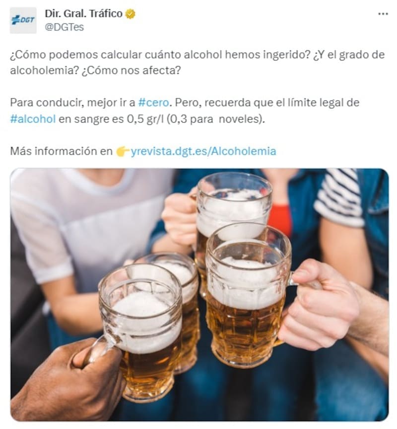 Lo dijo la DGT: ¿con cuántas cervezas doy positivo en el control de alcoholemia? (foto: archivo).