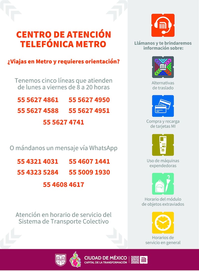 Cómo recibir atención en Metro CDMX.