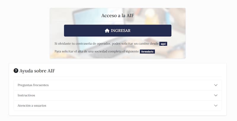La Autopista de Información Financiera (AIF) es la principal vía de comunicación que la CNV mantiene con sus regulados, que garantiza a su vez la transparencia e integridad de la Información Financiera para el público inversor.