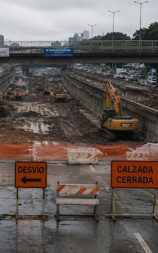 Cierran una autopista de tres tramos para evitar inundaciones en Capital: las obras durarán 6 meses