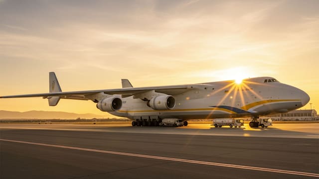 Despega el avión más grande del mundo: tiene tres pisos de altura y más de una cuadra de largo