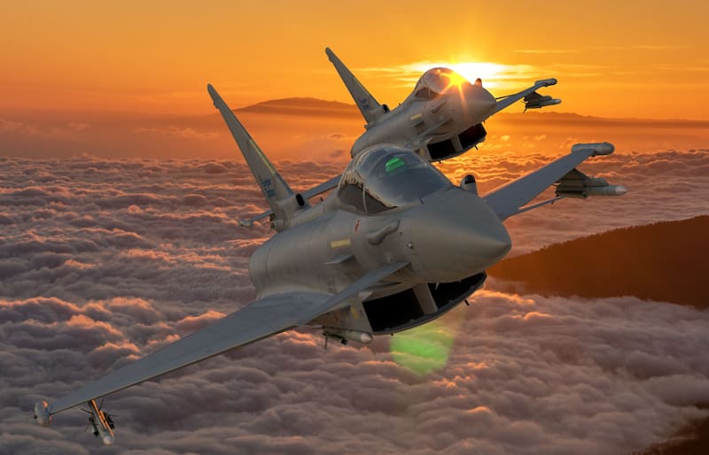 El Eurofighter Typhoon es el principal caza del Ejército del Aire y del Espacio, diseñado para misiones de superioridad aérea y ataque de precisión.