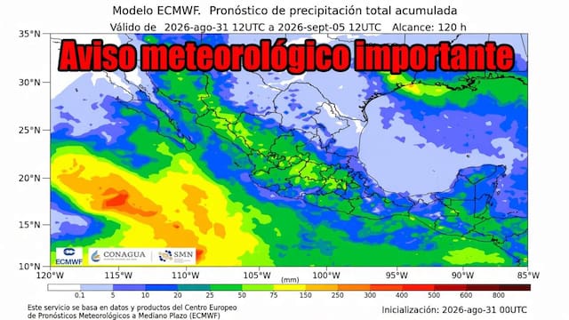 Se aproxima un diluvio histórico este martes 1 y miércoles 2 de septiembre: truenos, rayos, descargas eléctricas y caída de granizo en CDMX, Sonora, Sinaloa, Chihuahua, Tabasco y Chiapas