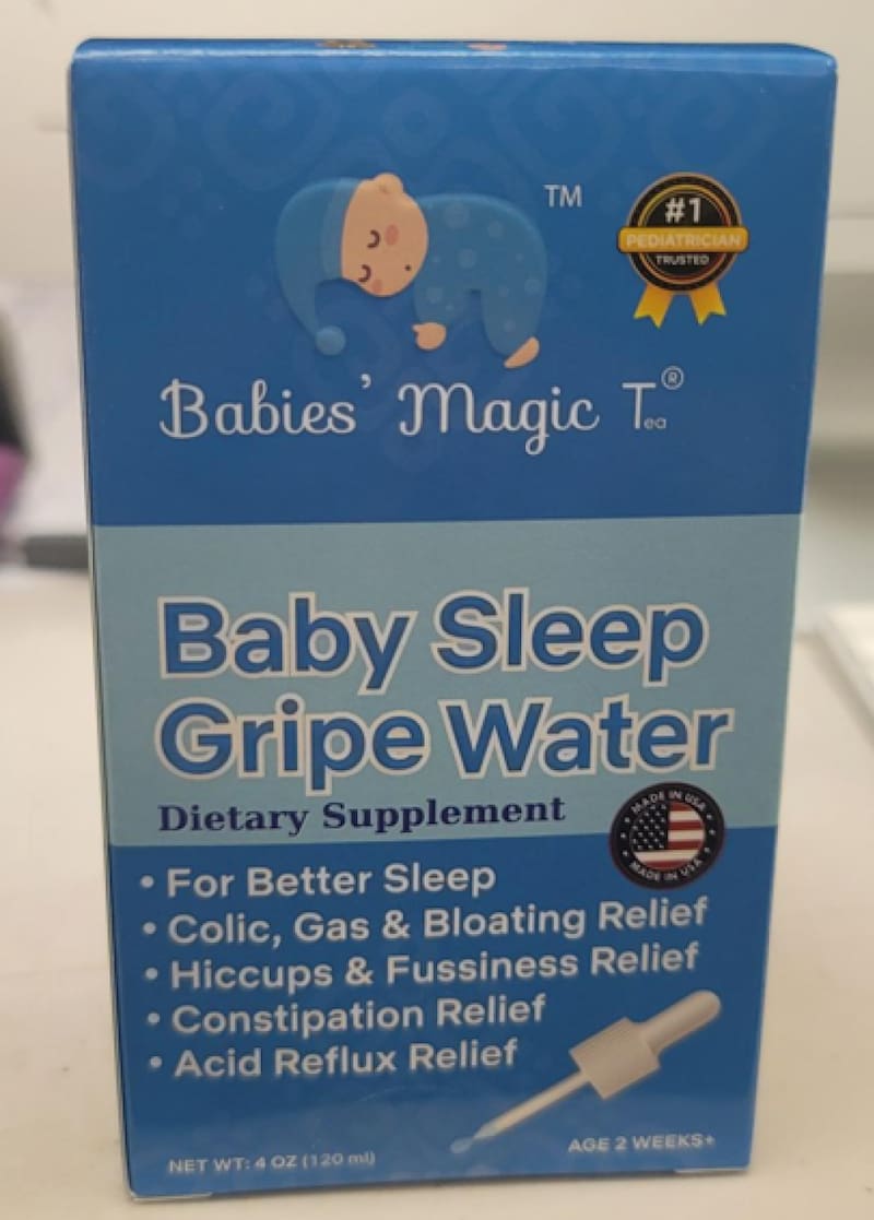 The U.S. Food and Drug Administration (FDA) announced a voluntary recall of one lot of Baby Sleep Gripe Water, a liquid dietary supplement sold under the Babies’ Magic Tea brand.
