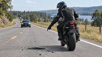 Qué significa que un motociclista señale con la mano hacia el piso y cómo actuar correctamente