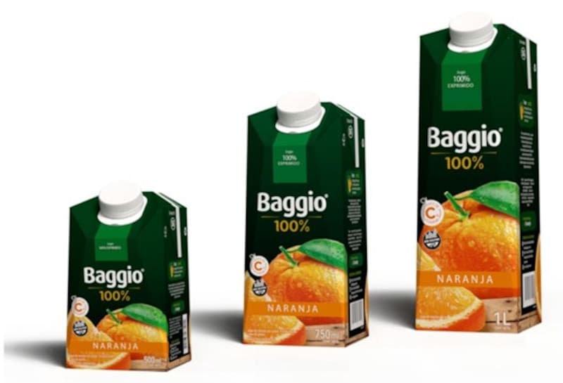 El último lanzamiento de la Baggio, su jugo premium 100% fruta
