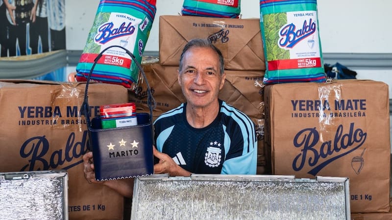 La Selección viajó con 500 kilos de yerba al Mundial