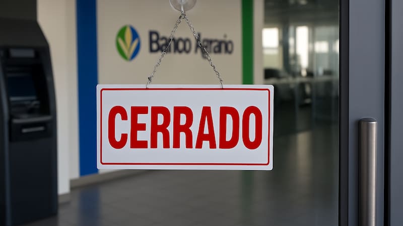 Cierra el Banco Agrario en Colombia: la entidad financiera permanecerá inactiva durante dos días en todo el país. (Imagen representada con IA)