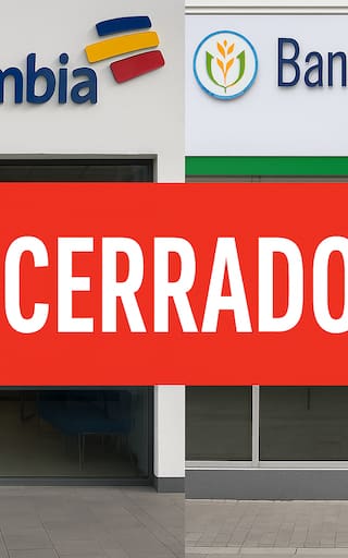 Bancolombia y Banco Agrario cierran la próxima semana: no habrá atención al público en ninguna sede del país
