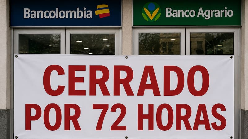 El sistema financiero nacional tendrá una interrupción masiva en la atención presencial durante el próximo fin de semana largo.