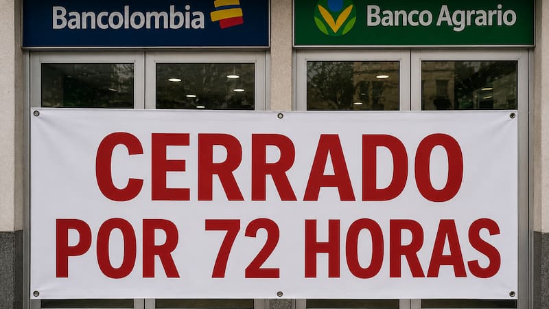 El sistema financiero nacional tendrá una interrupción masiva en la atención presencial durante el próximo fin de semana largo.