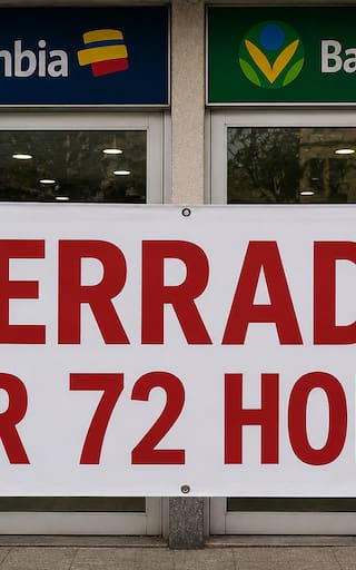 Cierran Banco Agrario y Bancolombia en todo el país y las operaciones presenciales se cancelan durante 72 horas en julio