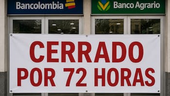 Cierran Banco Agrario y Bancolombia en todo el país y las operaciones presenciales se cancelan durante 72 horas en julio
