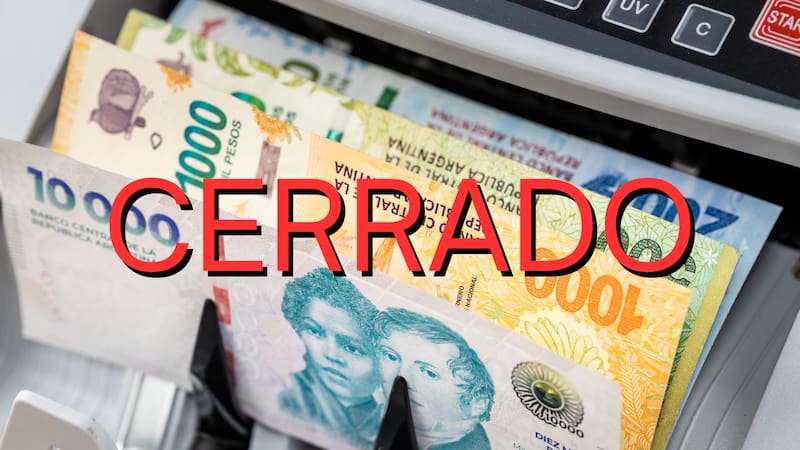 Cierran todos los bancos por cuatro días en Argentina y no se podrán hacer todas estas operaciones