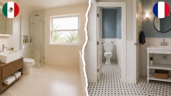 En México es común que el baño tenga inodoro, lavabo y regadera en un mismo espacio, pero en Francia es inaceptable: priorizan la higiene y la privacidad