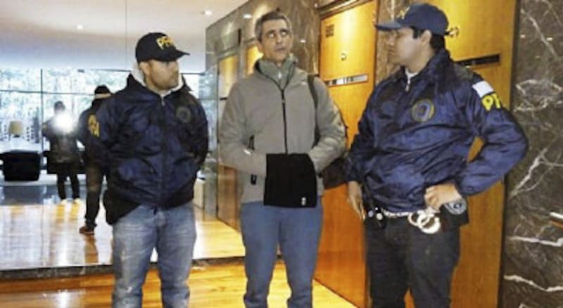 Roberto Baratta, al ser detenido